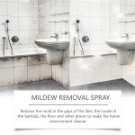 Jue Fish 60ml Fresh Lemon Scent Mildew Removal Spray Toilet Kitchen Washer Black Spots Removing Mould Remover Spray