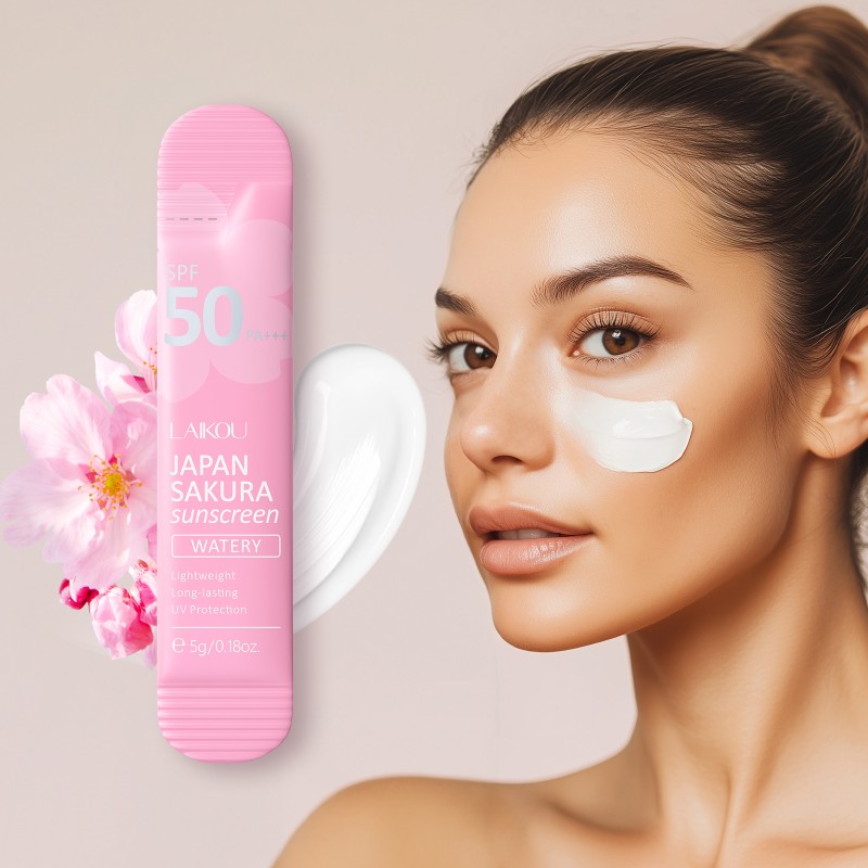 Sakura 5g Waterproof Moisture Face Cream for Adults Female UV Protection SPF 50 PA+++ Brightening Skin Care Sunscreen Sun Block