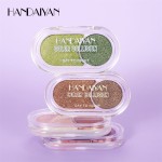 HANDAIYAN颜色碰撞双色自定义标志眼影盘闪光眼妆批发