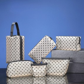 Transparent Love Mini Travel Nylon Net Yarn Makeup Cosmetic Bag Make up Organizer