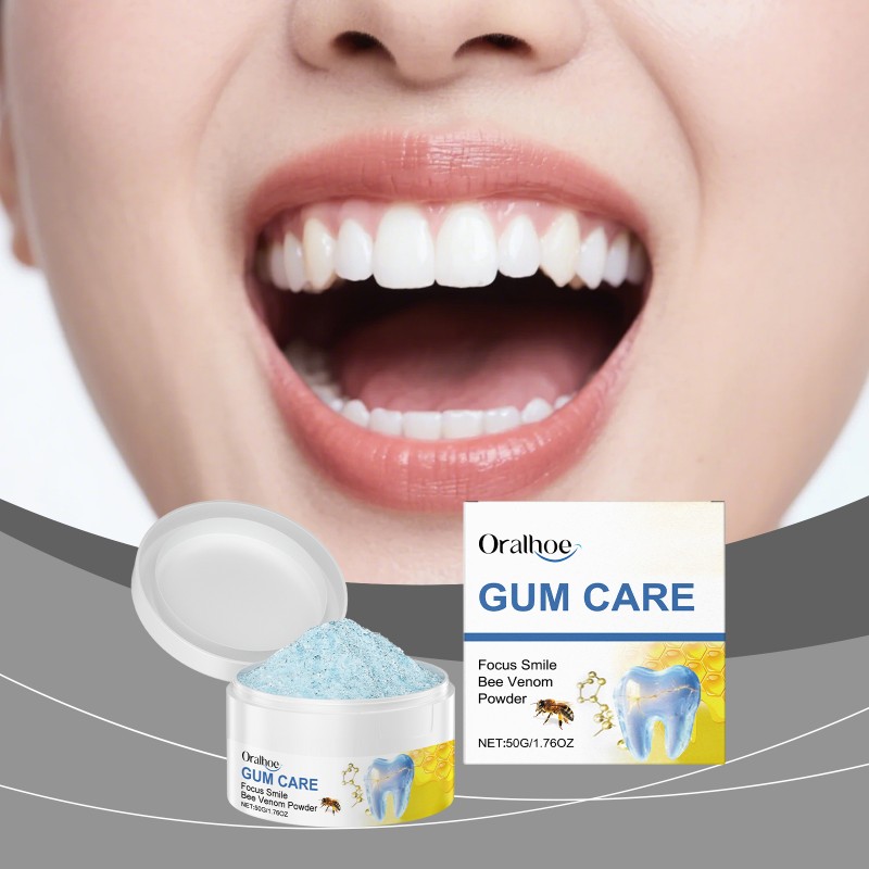 ORALHOE Bee Venom Powder Focus Smile Gum Care Teeth Whitening Powder Private Label Low MOQ