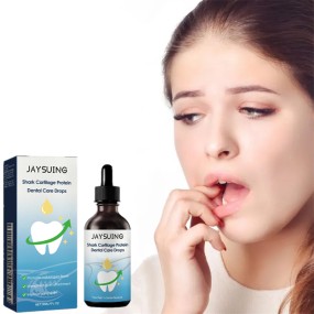 Jaysuing 30ml Shark Cartilage Protein Dental Care Drops Oral Cleaning Damaged Gum Repairing Teeth Gum Strenghtening Liquid