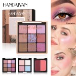 HANDAIYAN Glow Go堆栈3合1眼影高光盘腮红哑光闪光多功能彩妆盘化妆盒