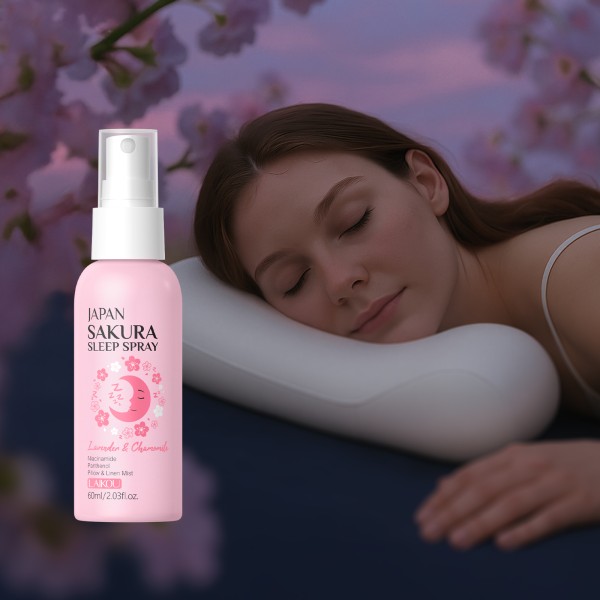 LAIKOU日本樱花助眠喷雾薰衣草洋甘菊女士枕头睡眠喷雾60ML