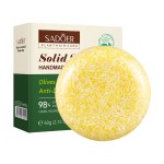 Sadoer固体洗发水手工皂清洁油控制头皮屑瘙痒去除姜迷迭香薰衣草头发洗发水