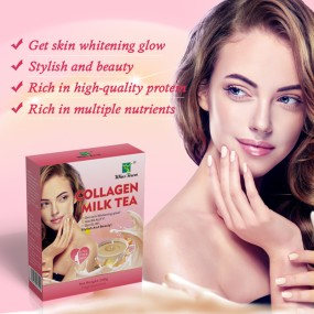 Wins Twon 10bags Collagen Milk Tea Glowing Anti Aging Slimming Tea for Skin Whitening