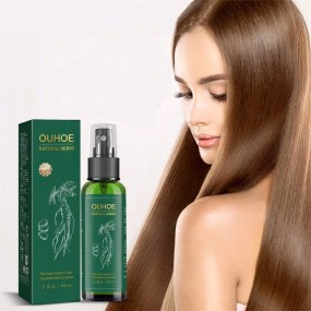 OUHOE 100ml Ginseng Hair Tonic Spray Moisturizing Smoothing Repairing Growth Promoting Roots Strengthening Anti Hair Loss Tonic