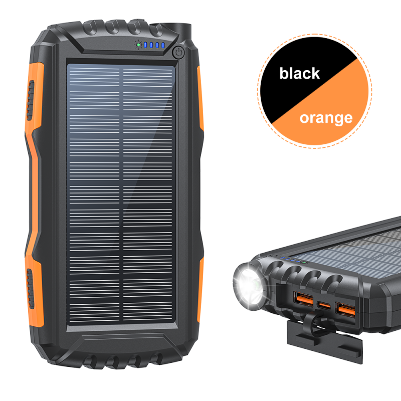 Solar Power Bank Factory - 20000mAh Waterproof Dual USB