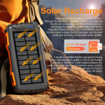 Solar Power Bank Factory - 20000mAh Waterproof Dual USB