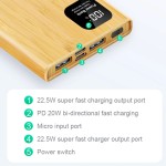 Solar Charger Factory - OEM Wood Grain 30000mAh Portable