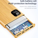 Solar Charger Factory - OEM Wood Grain 30000mAh Portable
