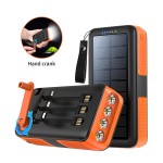 Solar Power Bank Supplier - OEM 63200mAh Hand Crank 4 Lights