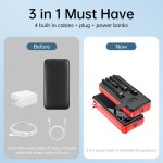 Power Bank Manufacturer - OEM 3-in-1 Built-in Wall Plug