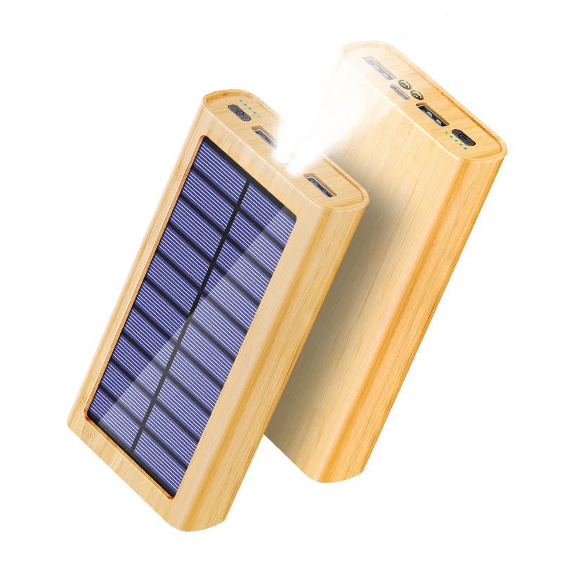 Solar Charger Supplier - OEM Wood Grain 30000mAh Solar