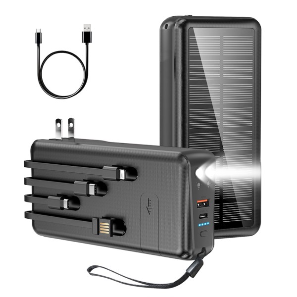 Power Bank Factory - OEM 10000-20000mAh 4 Cables Solar
