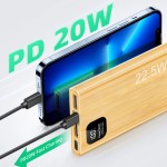 Solar Charger Factory - OEM Wood Grain 30000mAh Portable