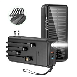 Solar Charger Manufacturer - OEM 20000mAh Wireless with Cable