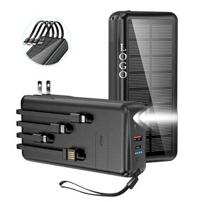 Solar Charger Manufacturer - OEM 20000mAh Wireless with Cable