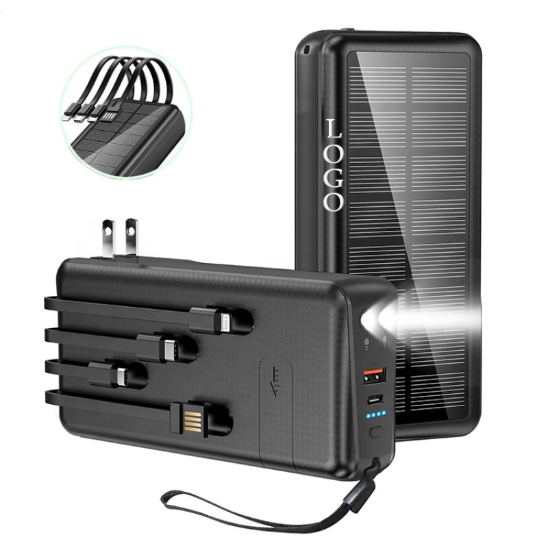 Solar Charger Manufacturer - OEM 20000mAh Wireless with Cable