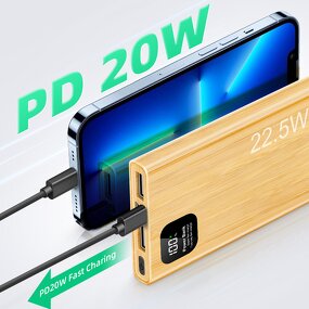 Power Bank Supplier - OEM Wooden 30000mAh Eco Friendly
