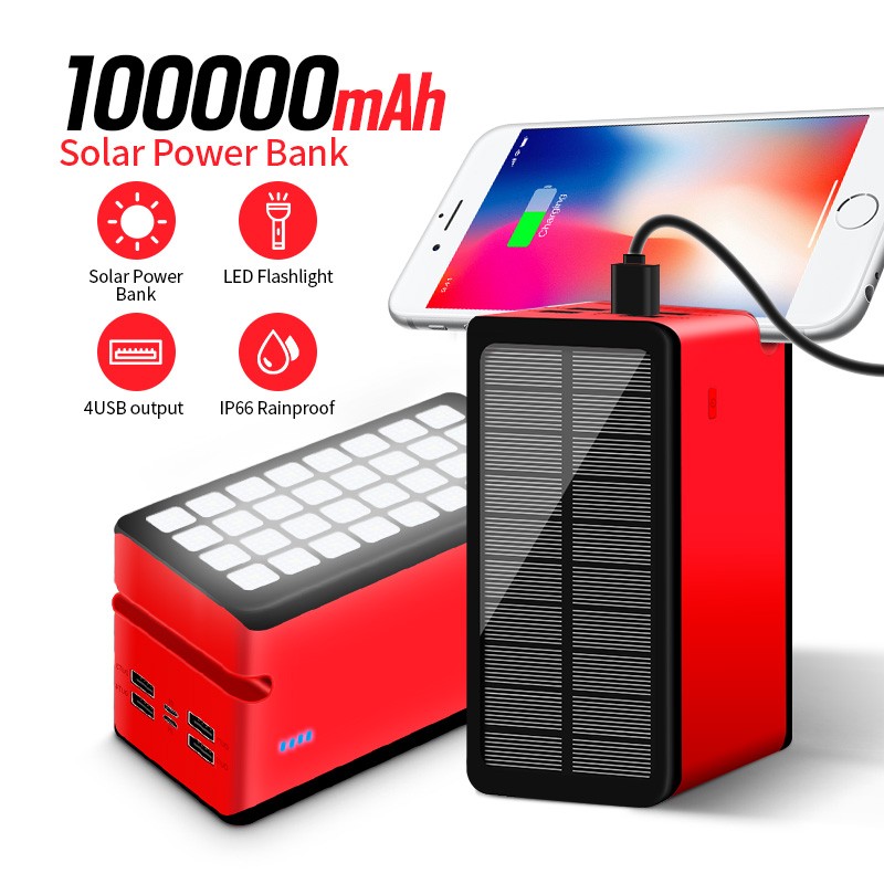 Solar Charger Factory - OEM IP66 100000mAh Camping