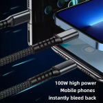 USB Cable Factory - 120W 3-in-1 Transparent Cable