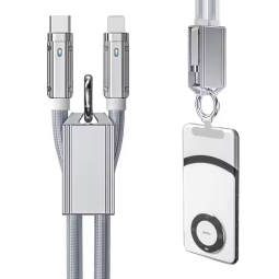 USB Cable Manufacturer - 2-in-1 Nylon Lanyard Fast Charge