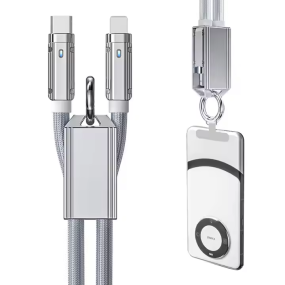 USB Cable Manufacturer - 2-in-1 Nylon Lanyard Fast Charge