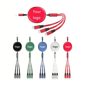 USB Cable Manufacturer - 1.2M 3-in-1 Retractable OEM
