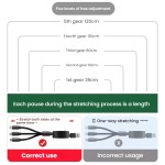 USB Cable Factory - 3A 3-in-1 Retractable Fast Charge