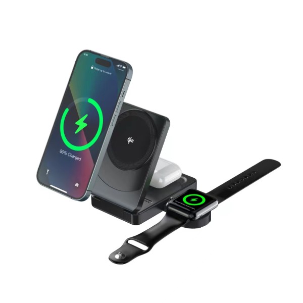 Wireless Charger Manufacturer - OEM 15W Qi2 Magnetic 3-in-1