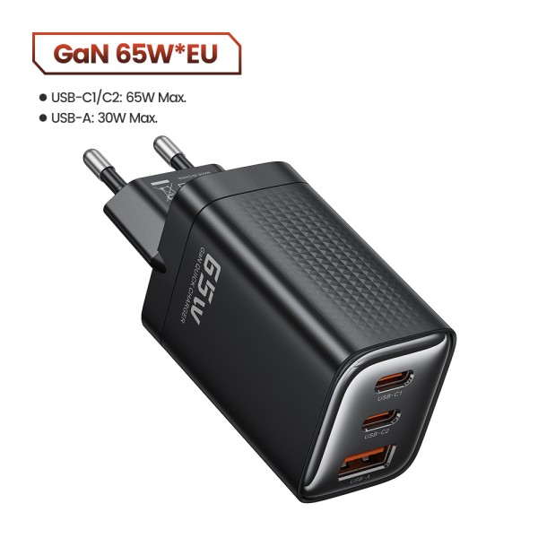 Wall Charger Factory - 65W GaN Dual Port Travel