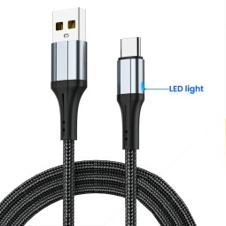USB Cable Factory - OEM Braided Type C with Working Light