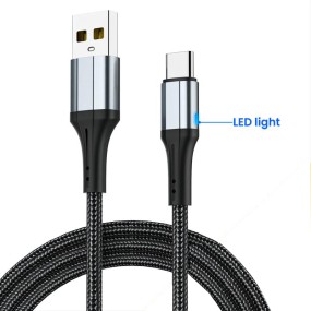 USB Cable Factory - OEM Braided Type C with Working Light
