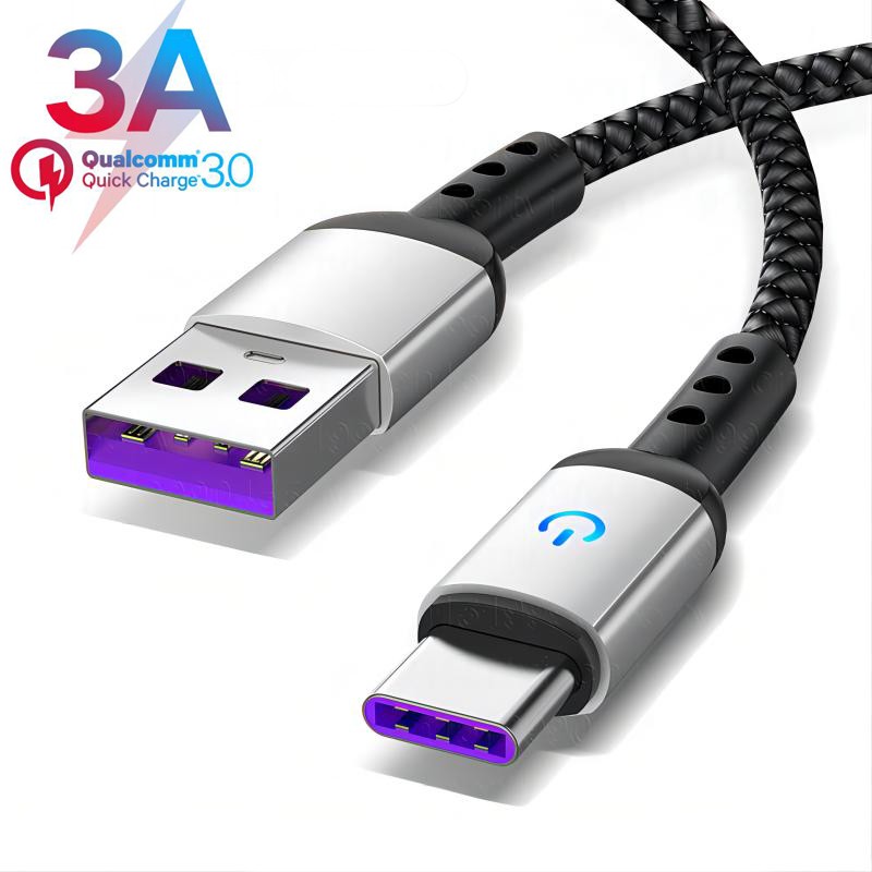 Data Cable Supplier - OEM 3A Nylon Braid USB to Type C Cable