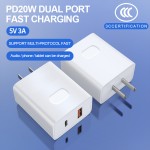 USB Charger Manufacturer - OEM PD Dual Port 20W Wall Charger