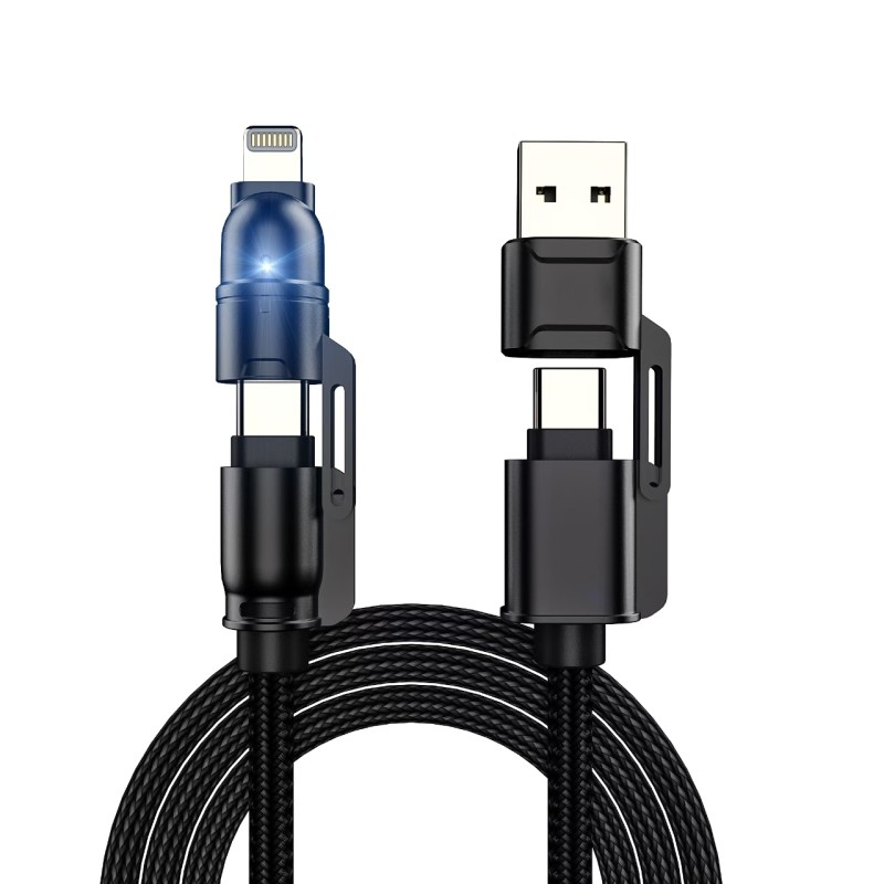 USB Cable Factory - 240W 4-in-1 Nylon Jacket