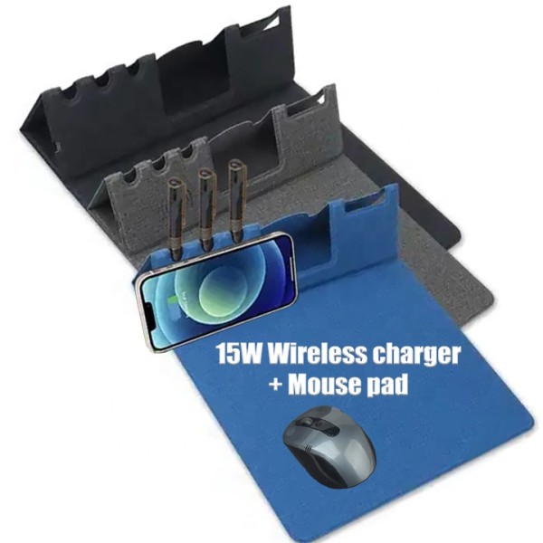 Desktop Organizer Factory - 15W Wireless Charger Mouse Pad
