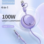 USB Cable Manufacturer - 100W 4-in-1 Retractable OEM