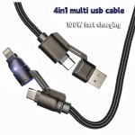 USB Cable Factory - 240W 4-in-1 Nylon Jacket