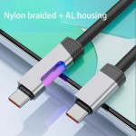 USB Cable Factory - 60W Type C RGB Nylon Braided