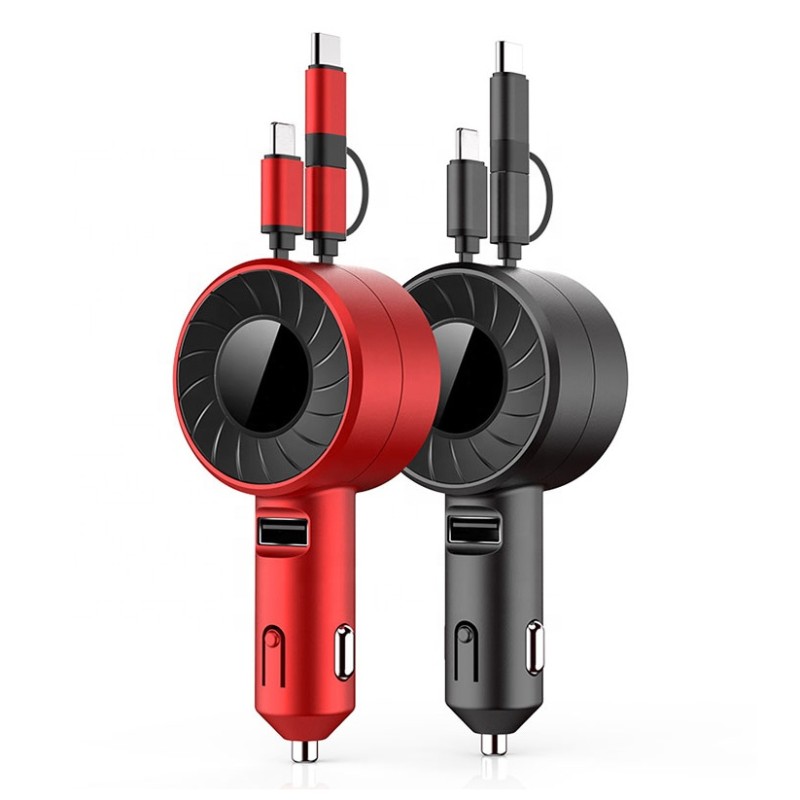 Car Charger Manufacturer - 4.2A Multi Retractable Dock