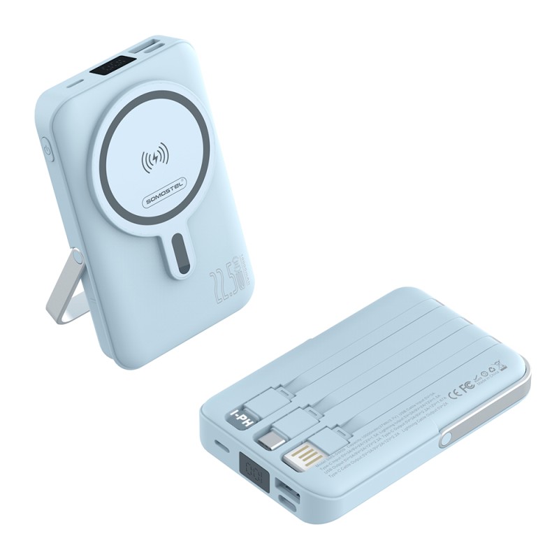 Magnetic Power Bank Manufacturer - Wireless Charger Built in Cable