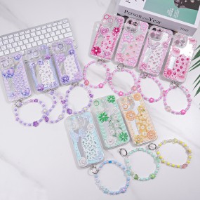 Girly Phone Case Manufacturer - Cute Pattern Pearl Accessories Cover