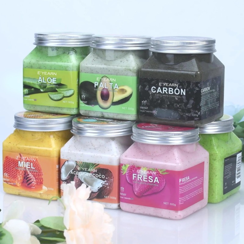 OEM Exfoliating Whitening Organic Body Scrub 500ml / 17 Fl oz Herbal Natural Gentle Exfoliant Moisturizing Skin Care Body Scrub