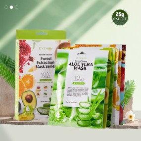 Forest Series Face Mask 6 Pcs in Box Korean Ingredient Fruit Mask Sheet in Stock Organic Natural Gentle Moisturizing Facial Mask