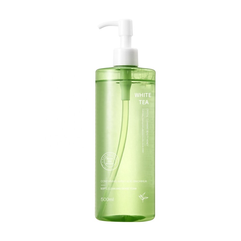 VSHELL Green Tea Face Wash Vegan Cruelty-free Gentle Formula Moisturizing Skin Clearing Large Capacity Tea Tree Facial Cleanser
