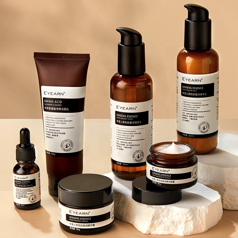 Private Label Carnosine Skin Care Anti-Aging Skincare Routine Korean Red Ginseng Essential Nourishing Facial Care