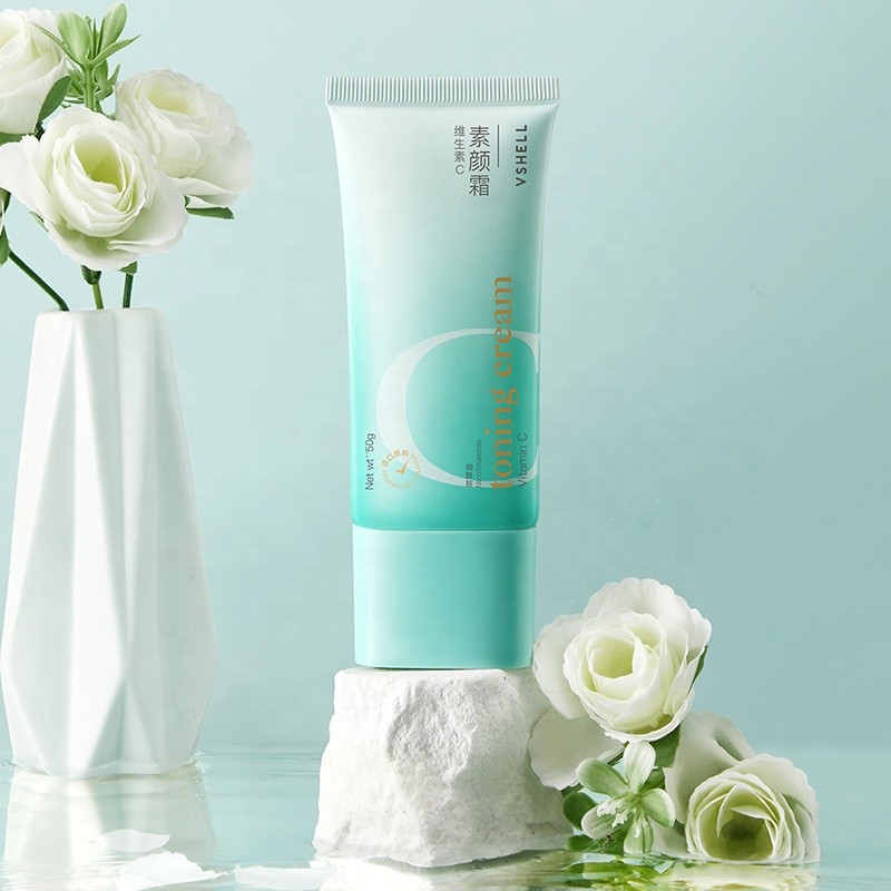 Private Label VC Tone Cream Instantly Brightening Toning Cream Oil-Control Pore-Friendly Natural Coverage Vegan Makeup Skincare