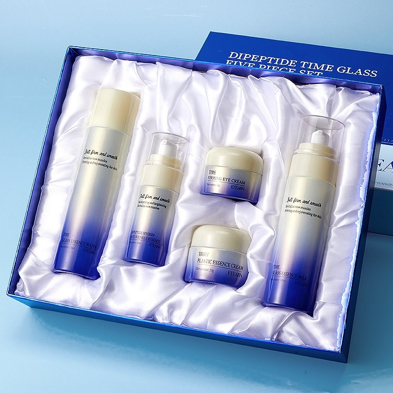OEM Wholesale Polypeptide Time Glass Face Set Firming Anti-wrinkle Moisturize Autumn Winter Dipeptide Hexapeptide Skin Care Kit